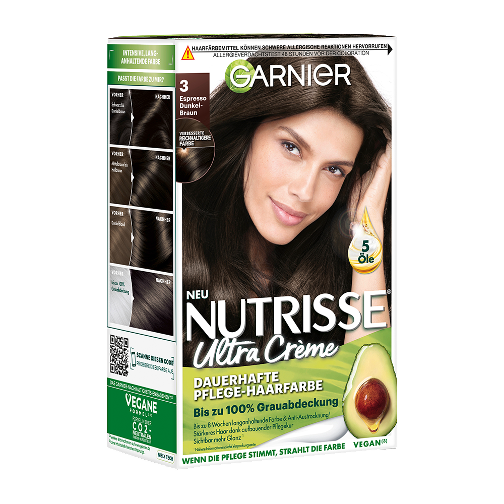 Bild: GARNIER Nutrisse Creme Coloration Espresso Dunkelbraun