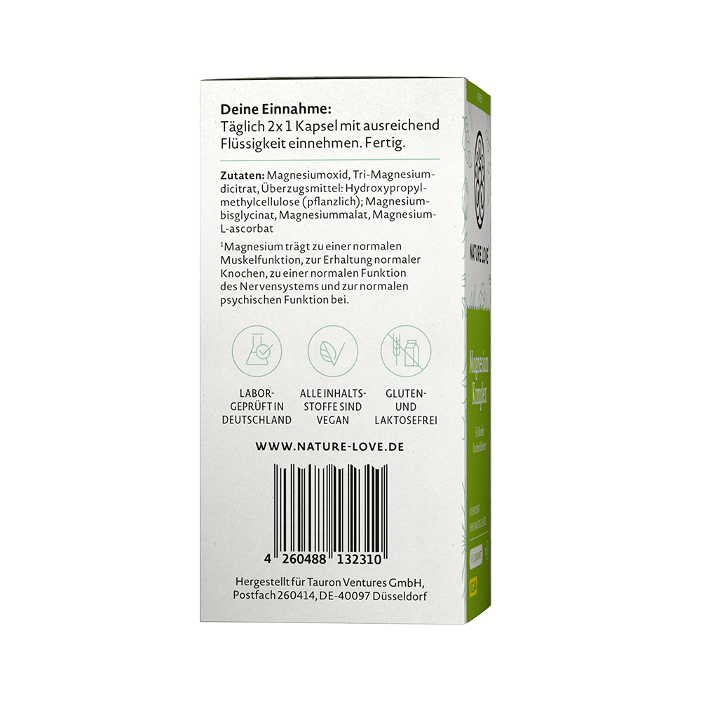 Bild: NATURE LOVE Magnesium Komplex 