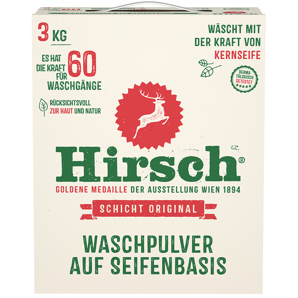 Bild: Hirsch Waschpulver auf Seifenbasis