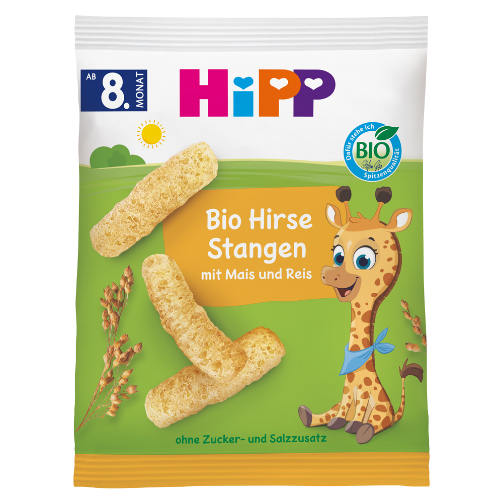 Bild: HiPP Bio Hirse Stangen mit Mais & Reis