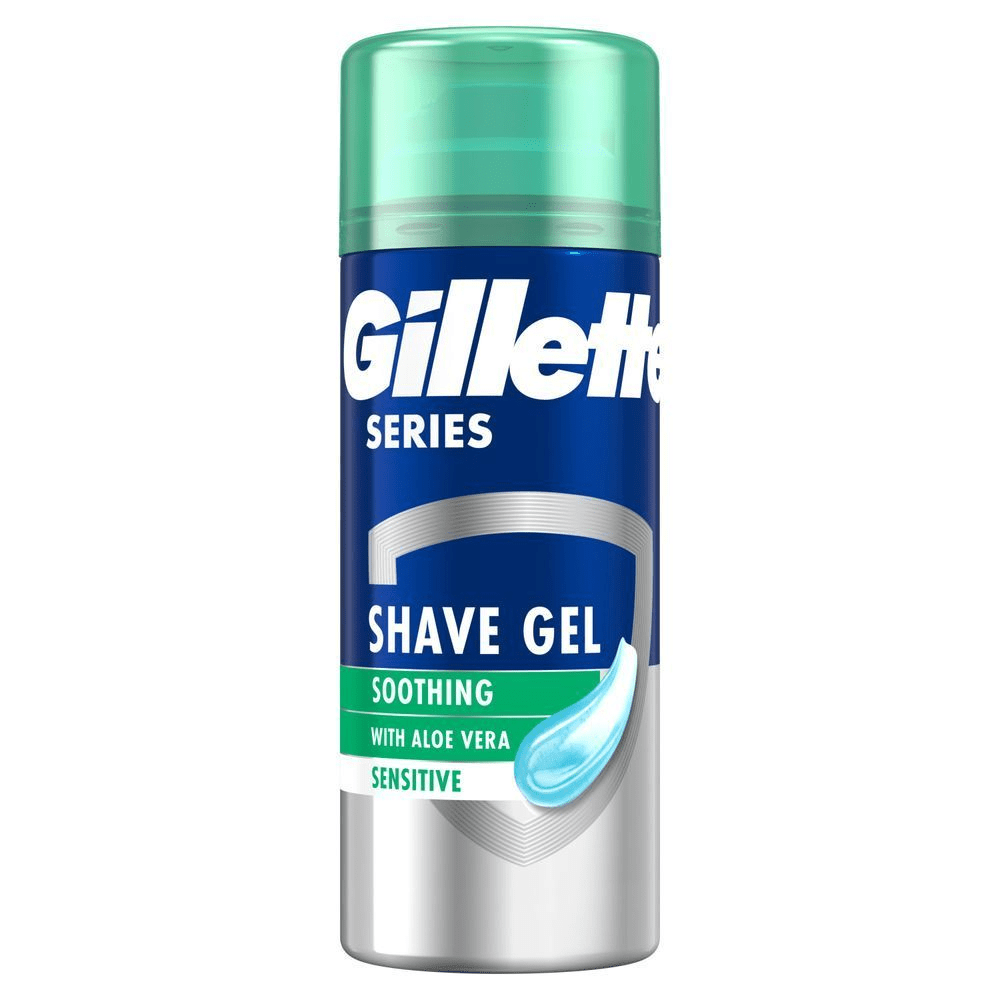 Gillette Series Rasiergel Dose für empfindliche Haut, mit Aloe Vera für eine beruhigende Rasur. [IT] Gillette Series Shave Gel per pelli sensibili, con aloe vera, per una rasatura lenitiva e delicata.;