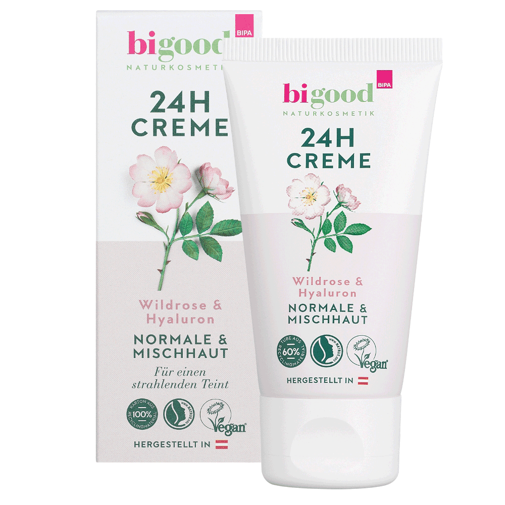 Bild: bi good 24h Creme Wildrose & Hyaluron
