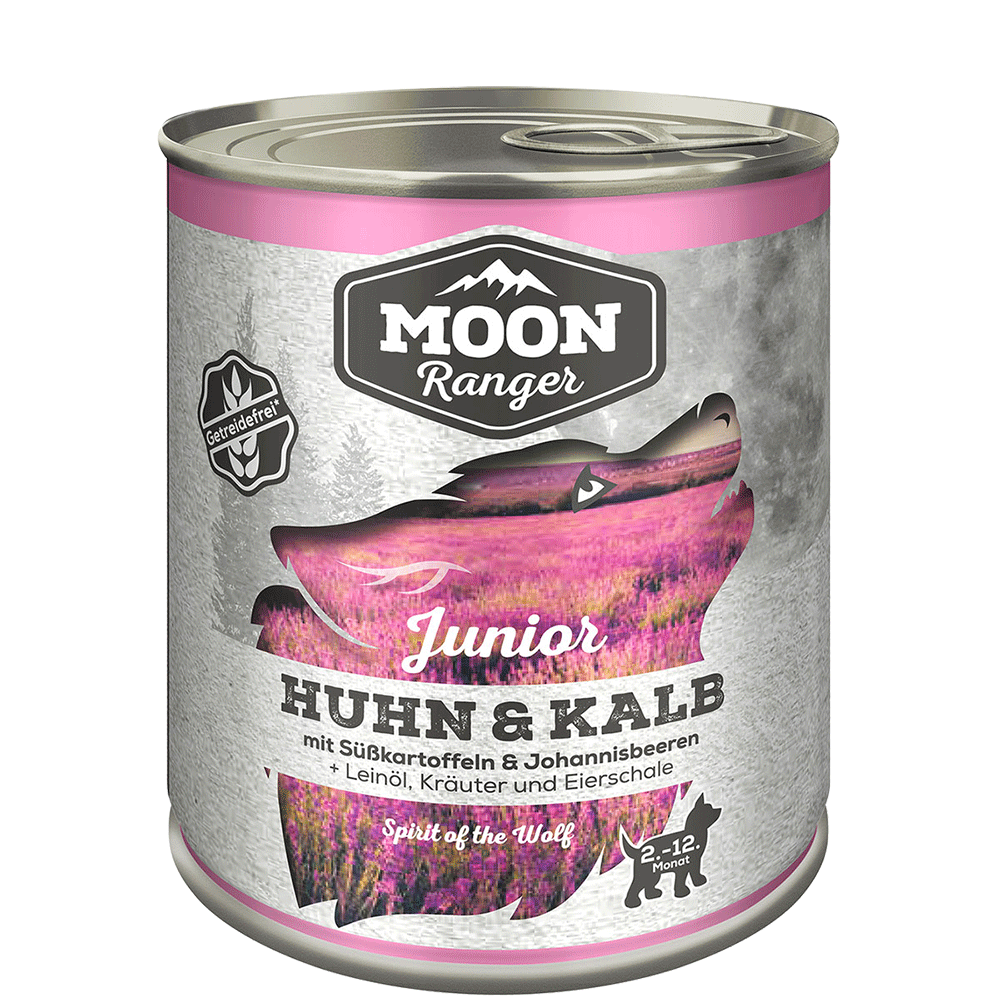 Bild: Moon Ranger Huhn, Kalb & Süßkartoffeln Junior Hundefutter