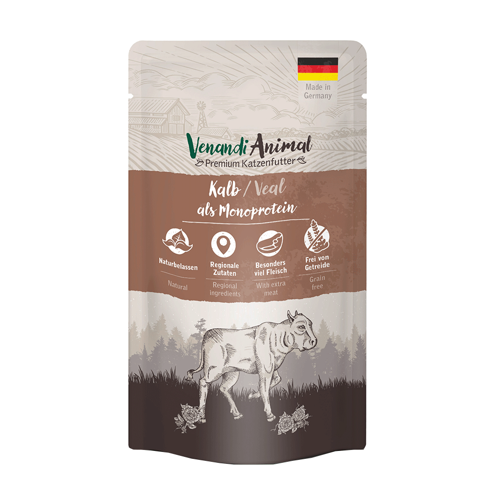 Bild: Venandi Animal Nassfutter Kalb als Monoprotein