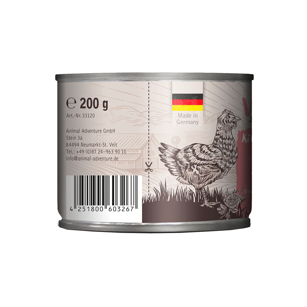 Bild: Venandi Animal Kitten Nassfutter Huhn mit Lachsöl
