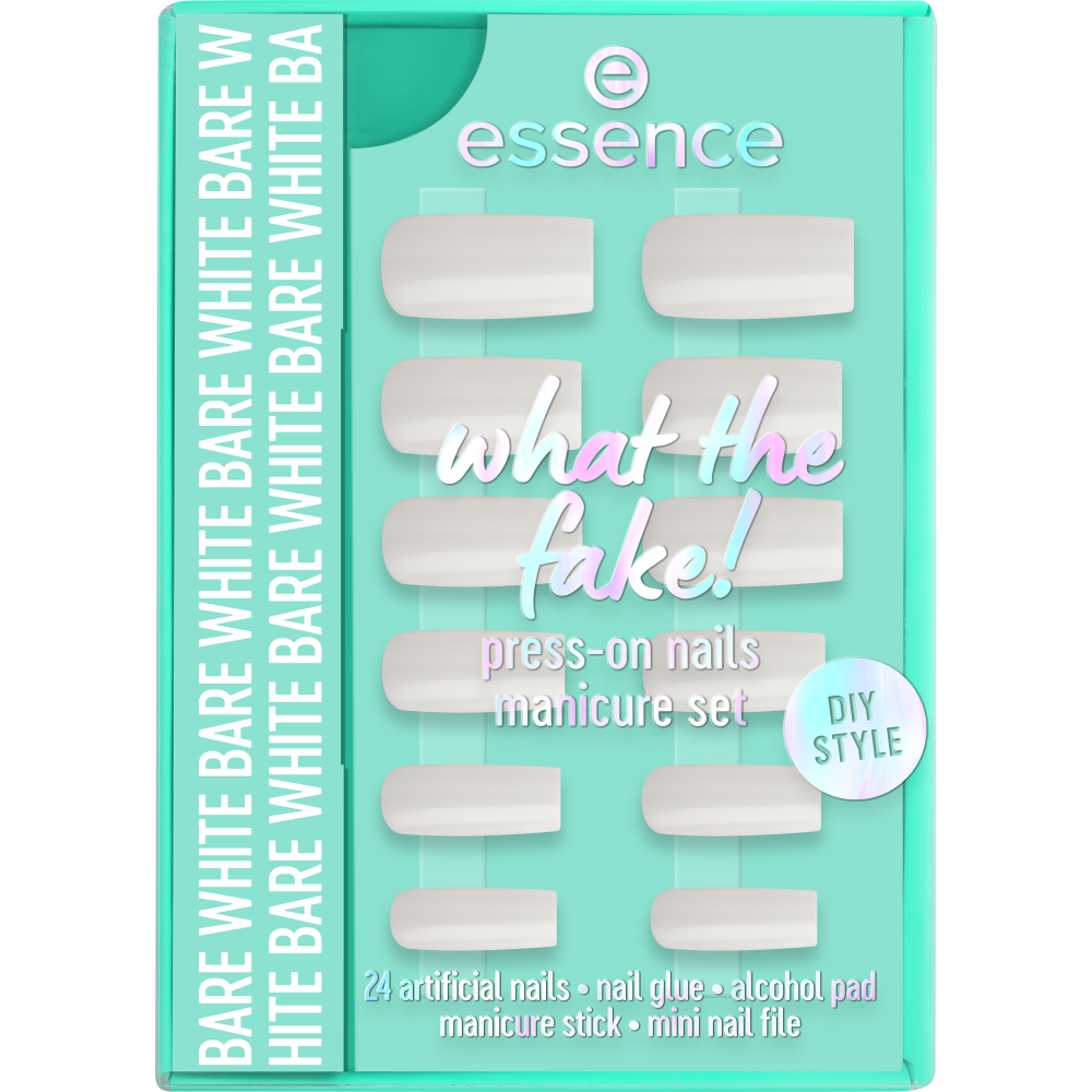 Bild: essence what the fake! PRESS-ON NAILS manicure set BARE WHITE 04