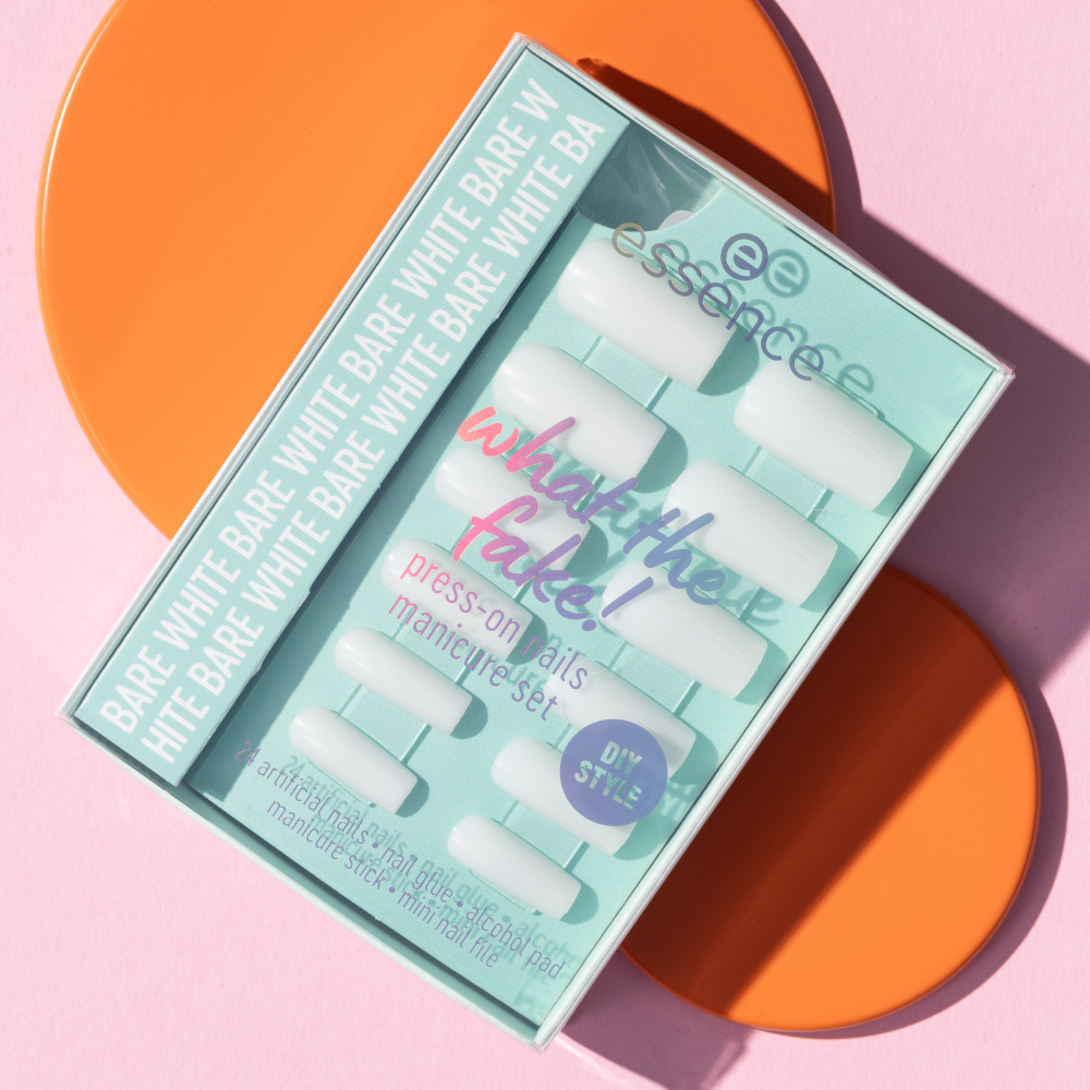 Bild: essence what the fake! PRESS-ON NAILS manicure set BARE WHITE 04