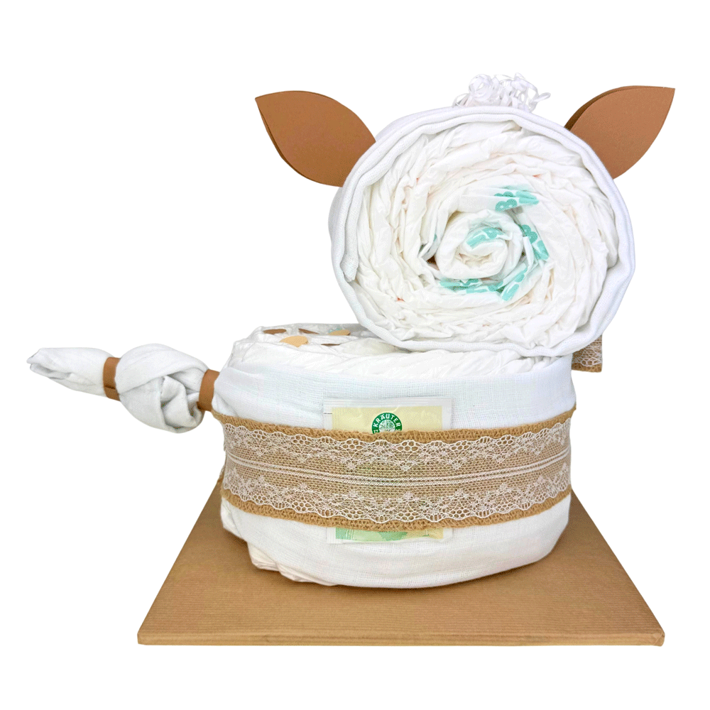 Bild: BABYWELL Windeltorte Rehlein Vintage 