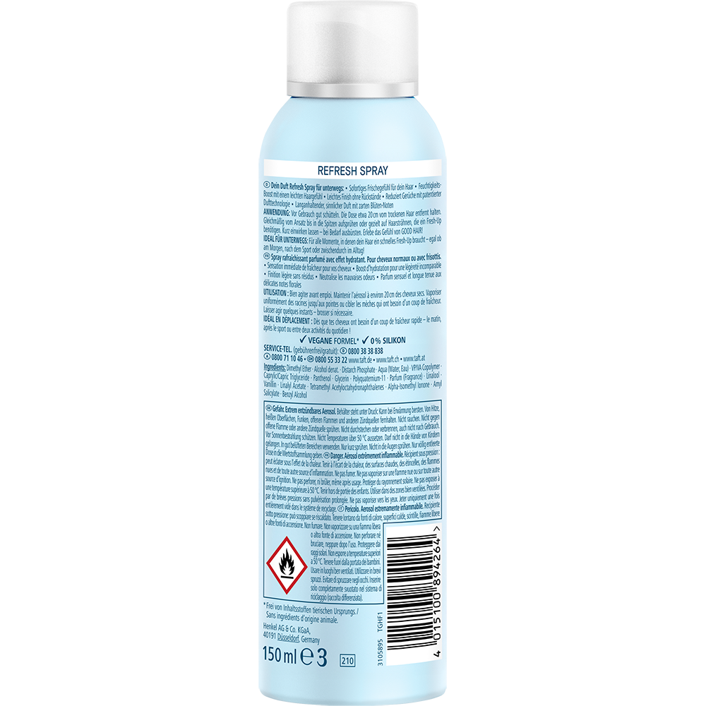 Bild: Schwarzkopf taft Good Hair+ Duft Refresh Spray Fresh Bloom