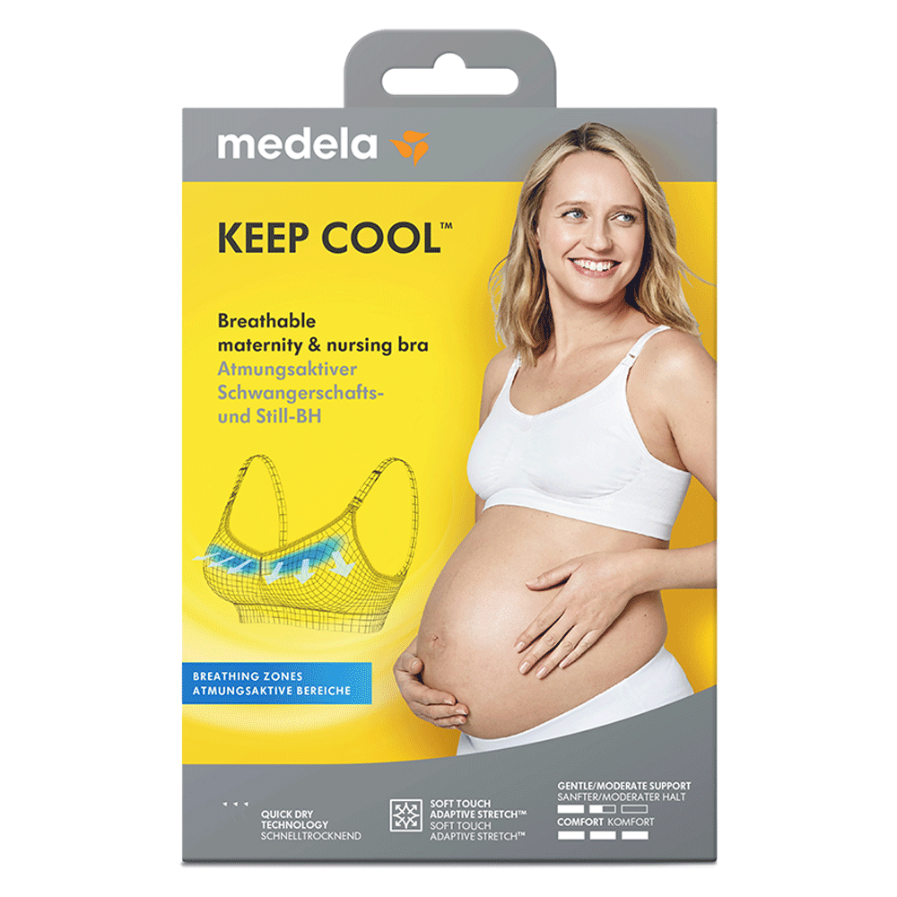 Bild: Medela Keep Cool Schwangerschafts- und Still BH white
