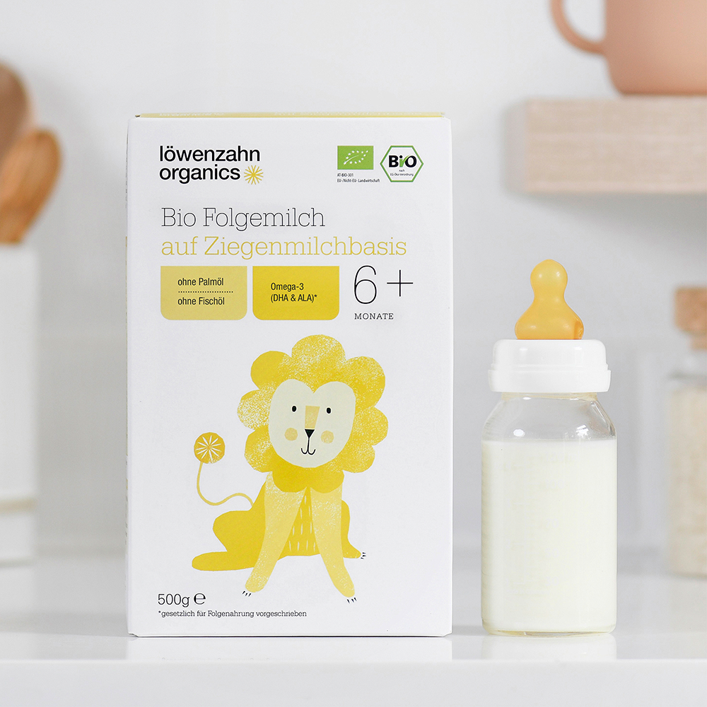 Bild: Löwenzahn organics Bio Folgemilch auf Ziegenmilchbasis