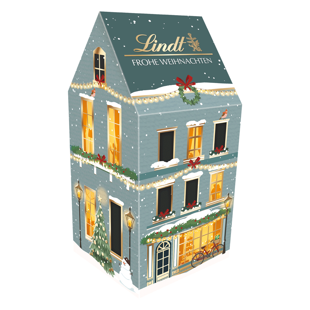 Bild: Lindt Frohe Weihnachten Haus 