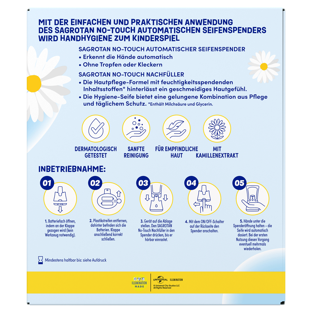 Bild: SAGROTAN Hygiene Seife Kids Starter Set Kamille Duft 