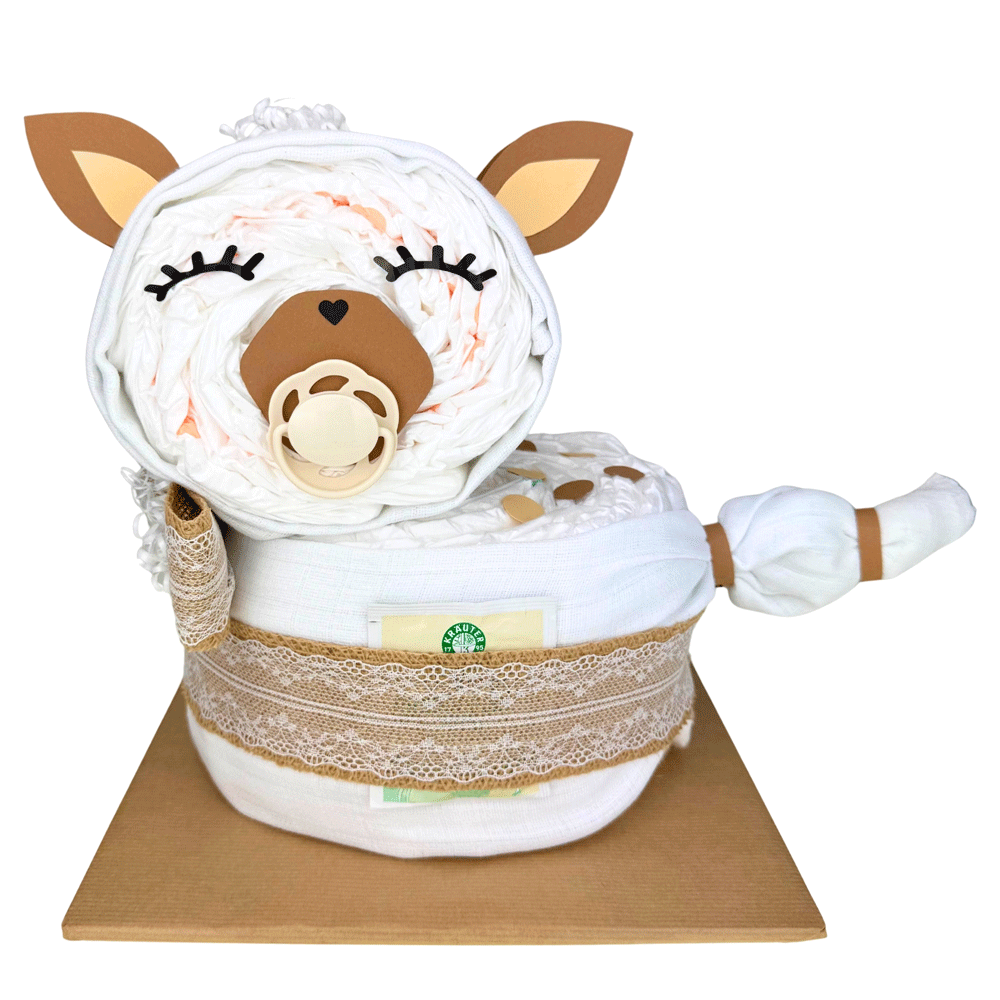 Bild: BABYWELL Windeltorte Rehlein Vintage 