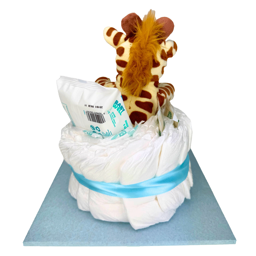 Bild: BABYWELL Windeltorte Giraffe Blau 