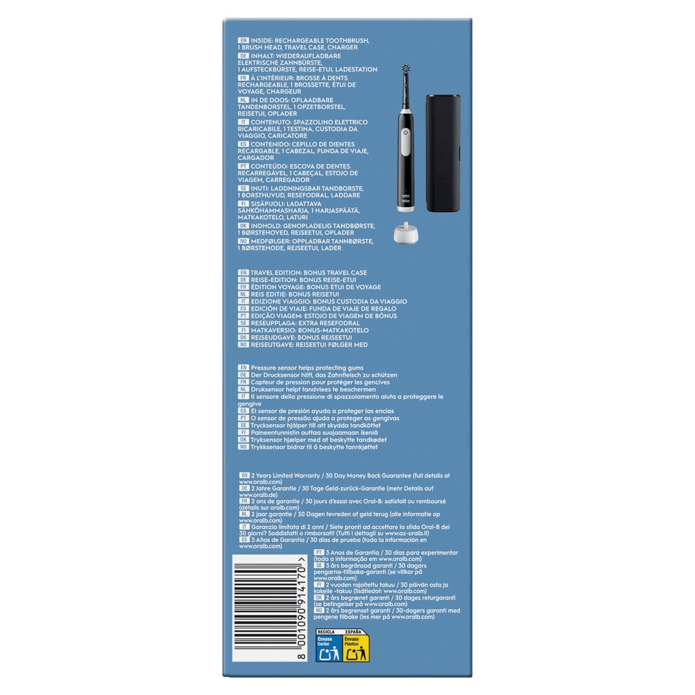 Bild: Oral-B Pro Series 1 Elektrische Zahnbürste, Reiseetui, Black