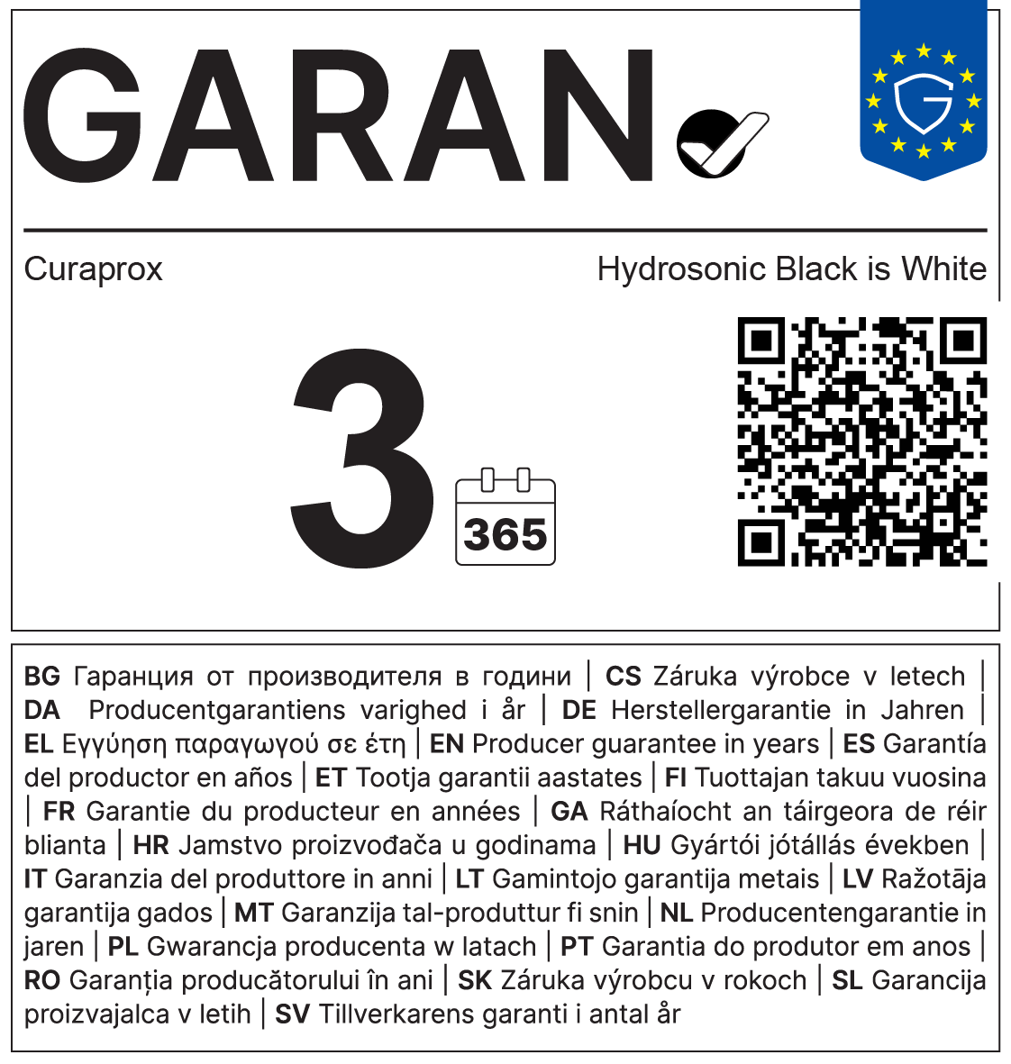 Bild: CURAPROX Hydrosonic Schallzahnbürste Black is White 