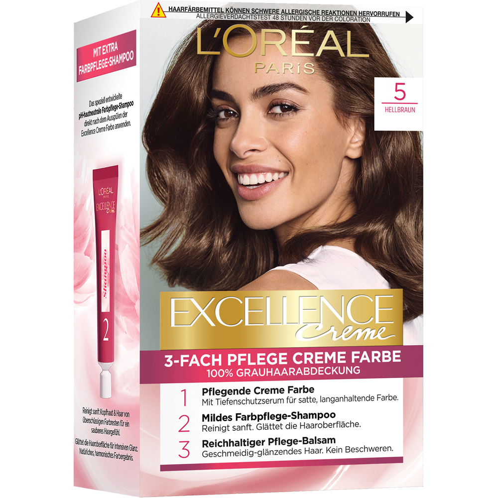 Bild: L'ORÉAL PARIS Excellence Creme-Coloration hellbraun
