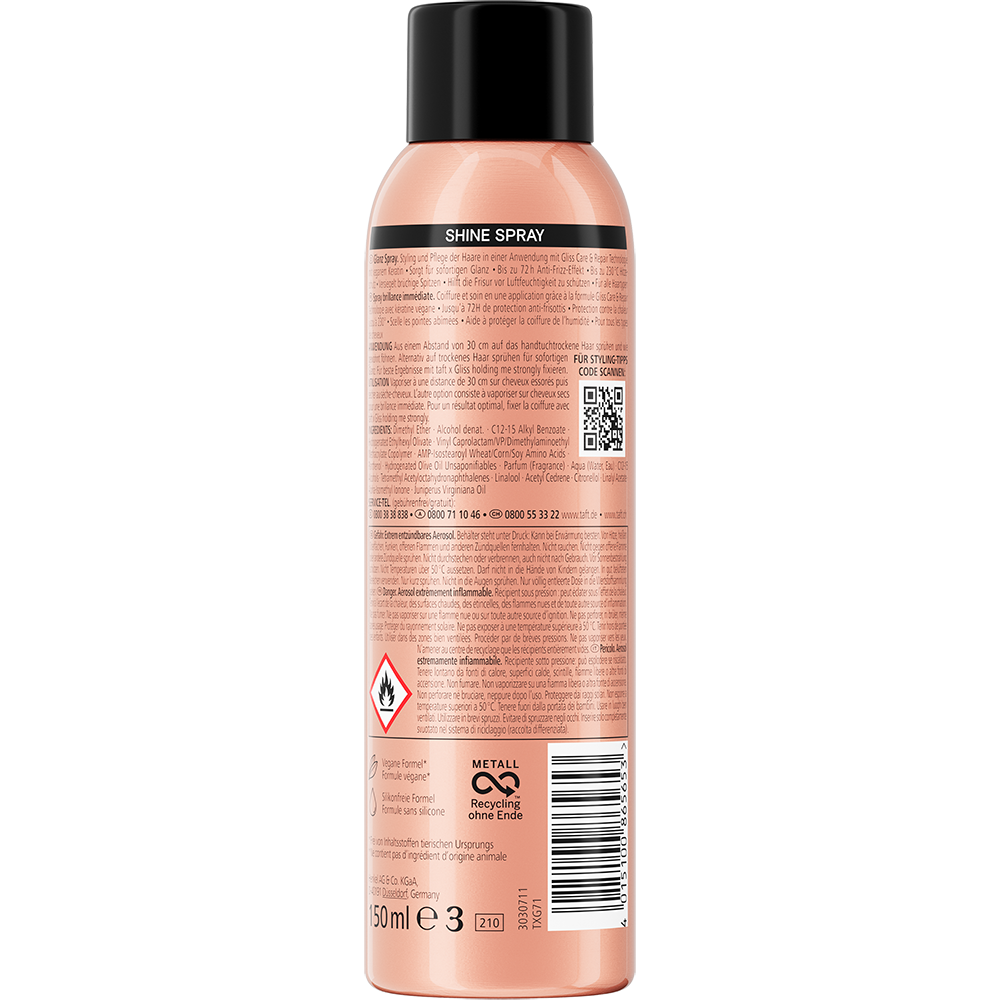 Bild: Schwarzkopf taft X Gliss Shine Coat Silky Shine