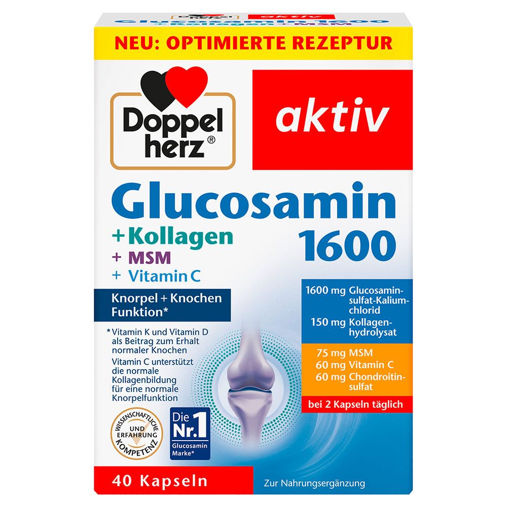 Bild: DOPPELHERZ Glucosamin 1600 + Kollagen + MSM + Vitamin C