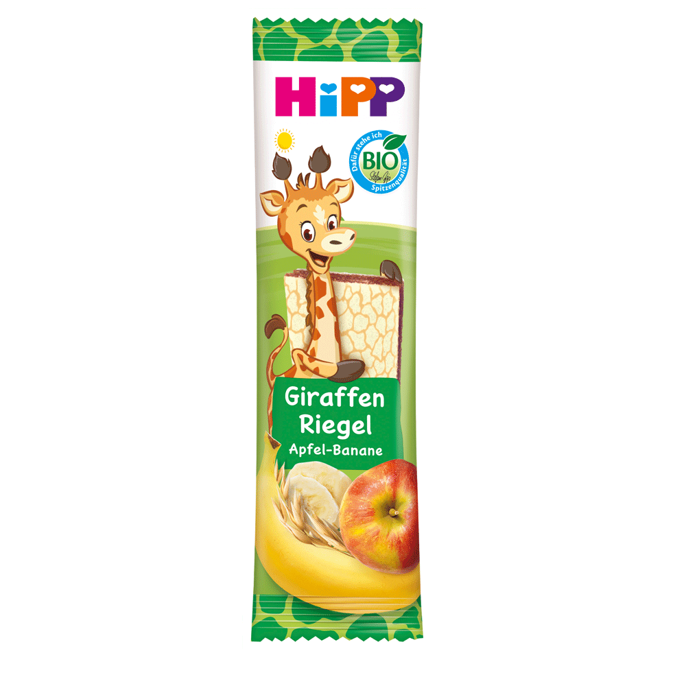 Bild: HiPP Giraffen Riegel Apfel Banane