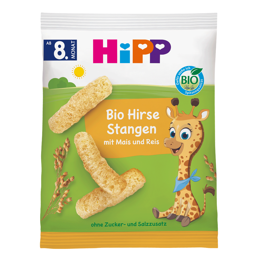 Bild: HiPP Bio Hirse Stangen mit Mais & Reis 