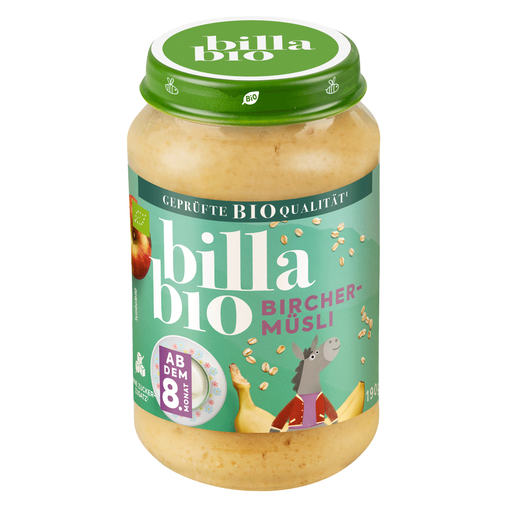 Bild: Billa Bio Gläschen Birchermüsli
