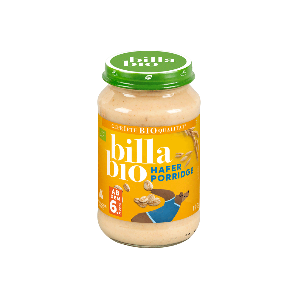 Bild: Billa Bio Gläschen Hafer Porridge 