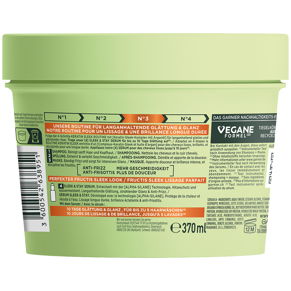 Bild: GARNIER FRUCTIS Keratin Sleek Maske