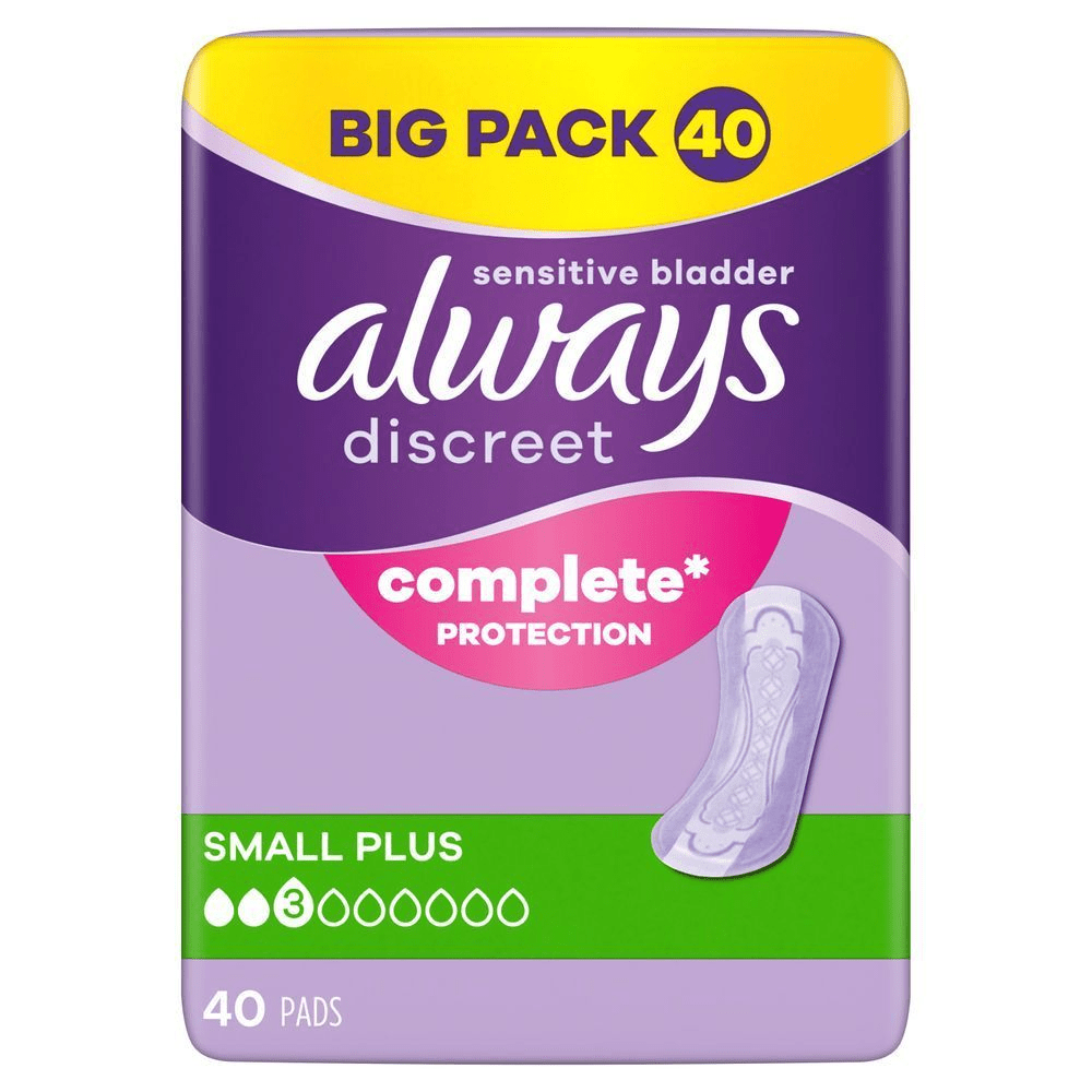 Always Discreet Einlagen Small Plus, 3 Tropfen,16 Stück, zuverlässiger Schutz;