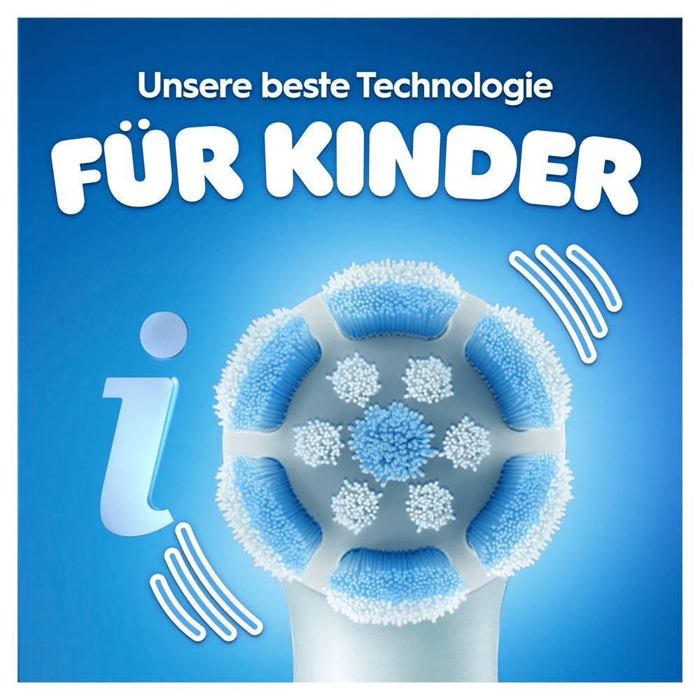 Oral-B iO Kids 6+ Bürstenkopf Abbildung und Text: Unsere beste Technologie für Kinder.