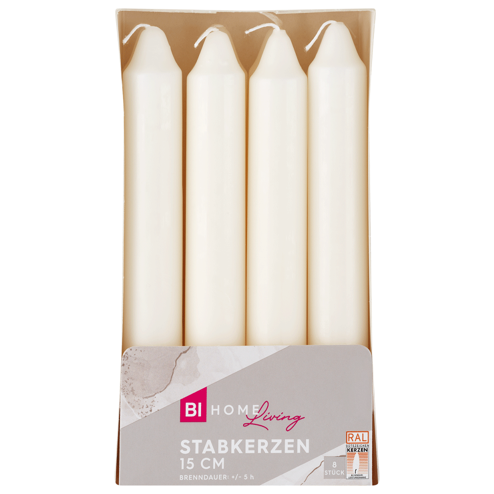Bild: BI HOME Living Stabkerzen 15cm 