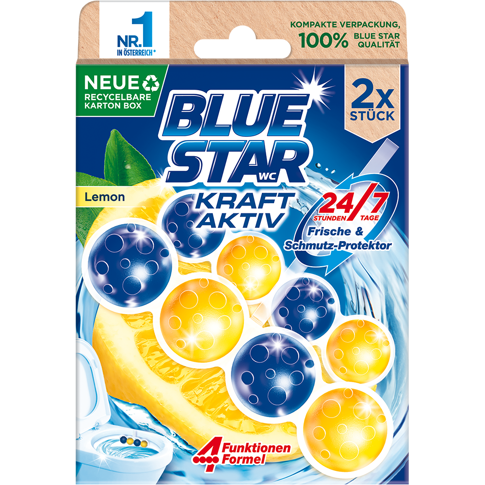 Bild: Blue Star Kraft Aktiv WC-Steine Lemon 