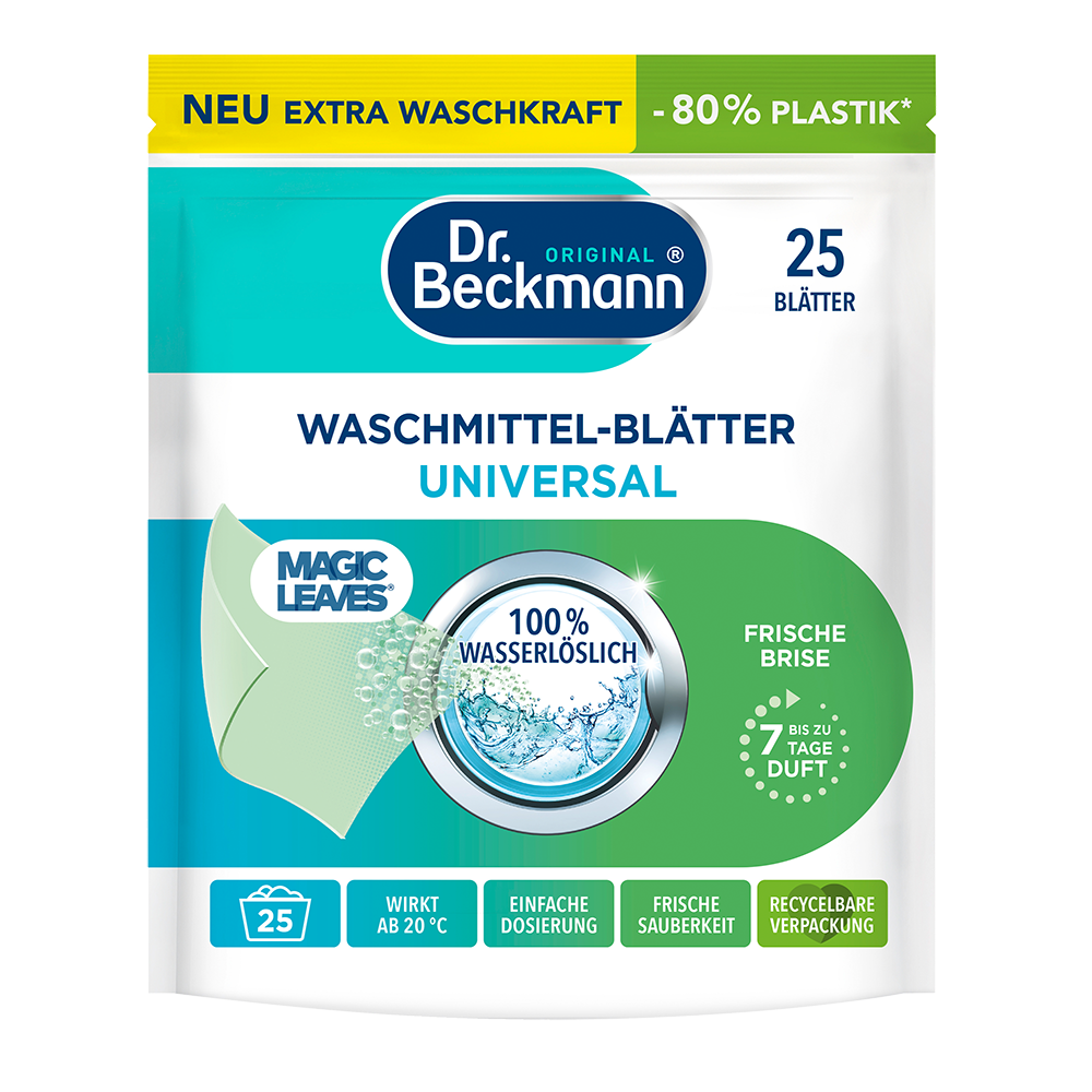 Bild: Dr. Beckmann Magic Leaves Waschmittel Blätter Universal