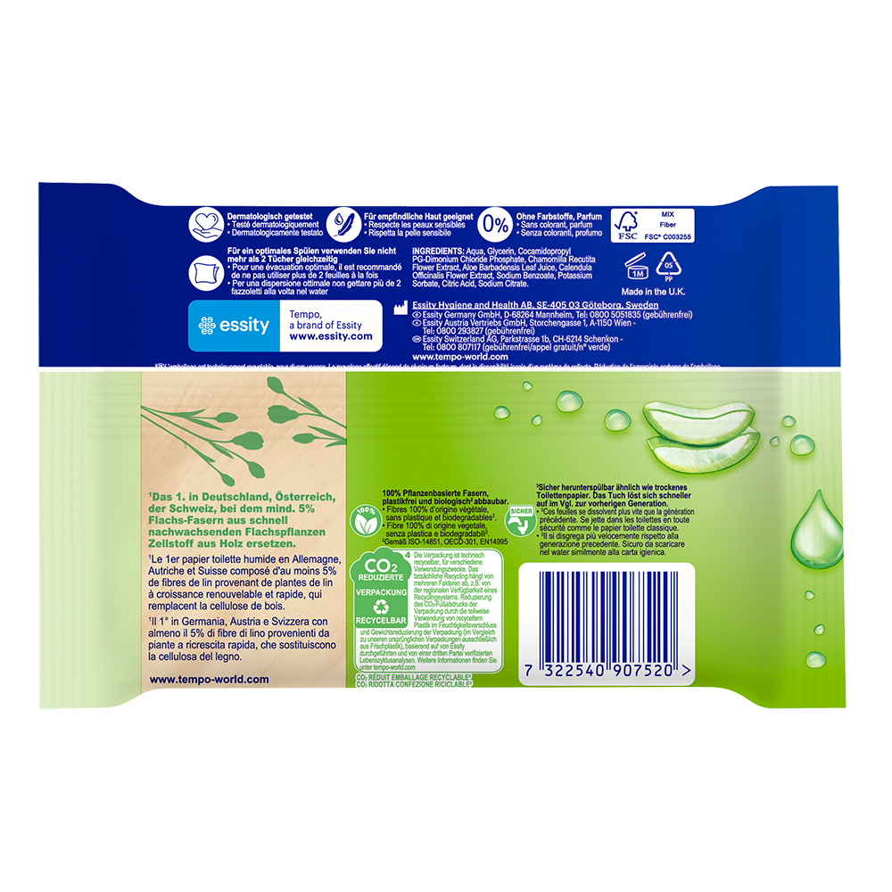 Bild: Tempo Feuchtes Toilettenpapier sanft & sensitiv