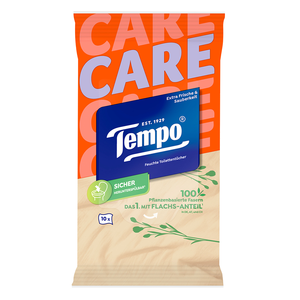 Bild: Tempo Feuchtes Toilettenpapier Travelpack sanft & pflegend