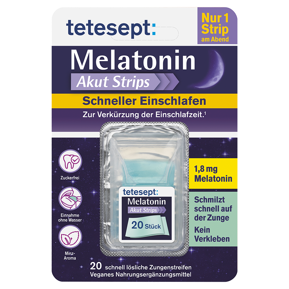 Bild: tetesept: Melatonin Akut Strips