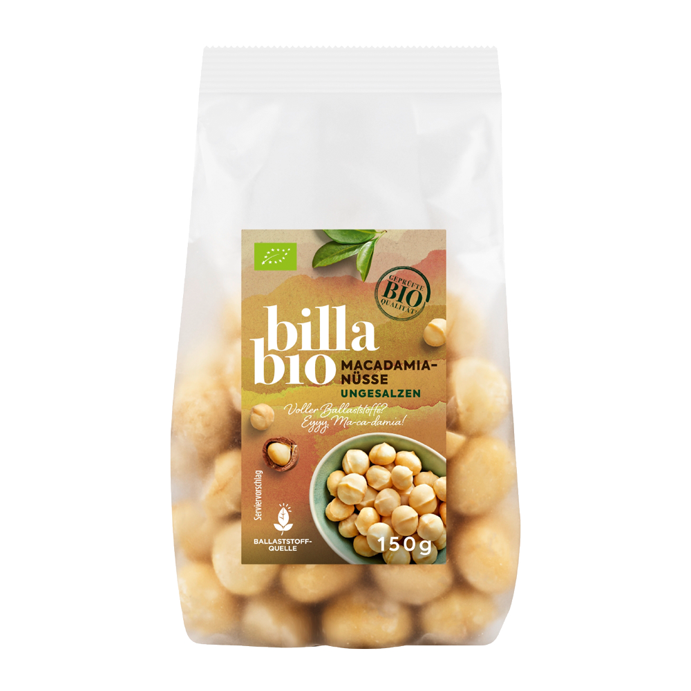 Bild: Billa Bio Macadamia Nüsse Ungesalzen