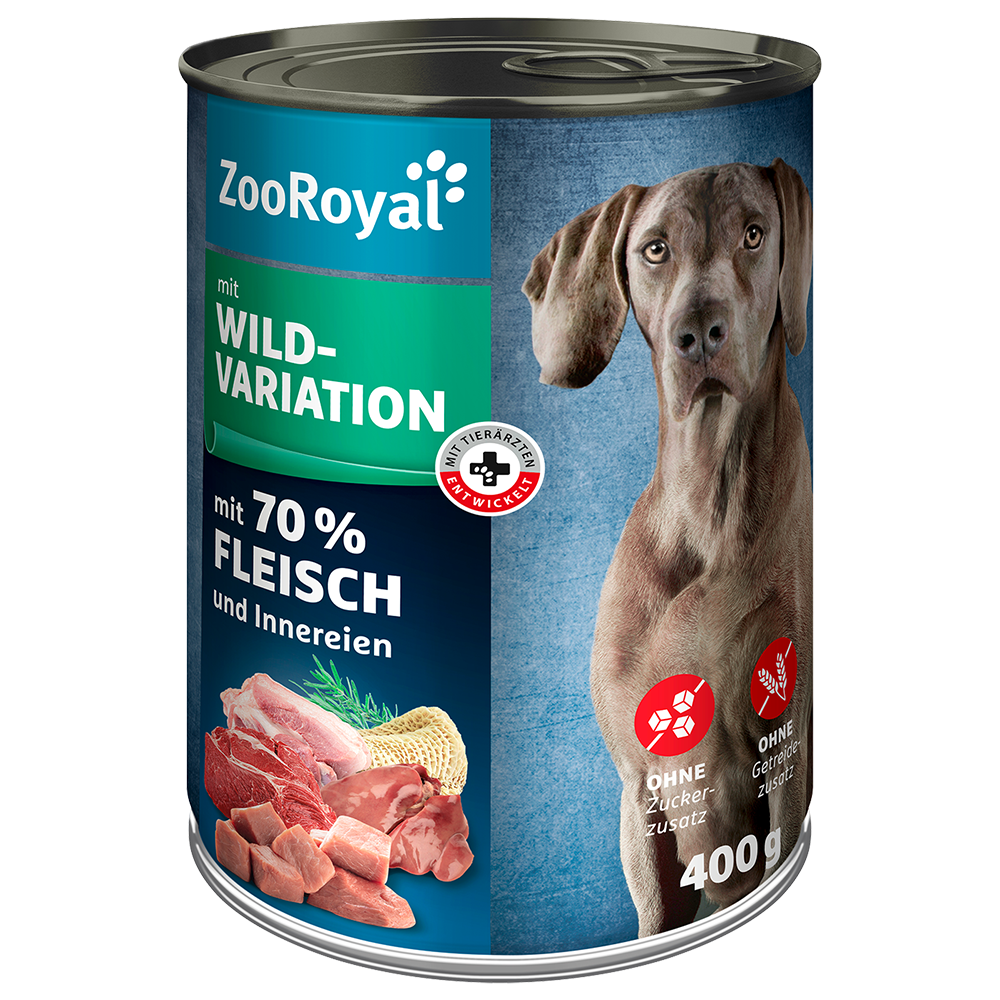 Bild: ZooRoyal Hundefutter mit Wild Variation 