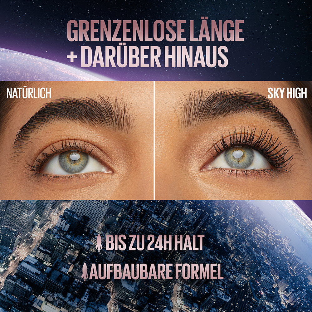 Bild: MAYBELLINE Lash Sensational Sky High Mascara green altitude