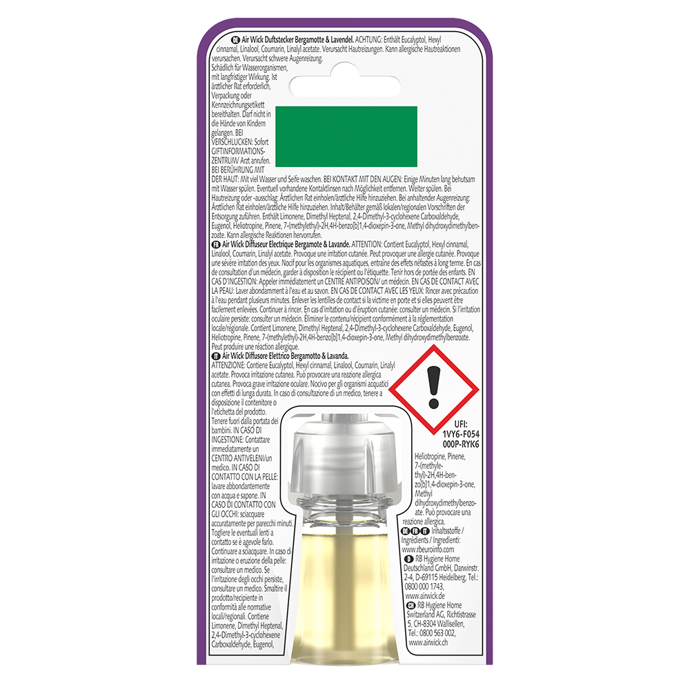 Bild: AIRWICK Duftölflakon Nachfüllung Bergamotte und Lavendel 