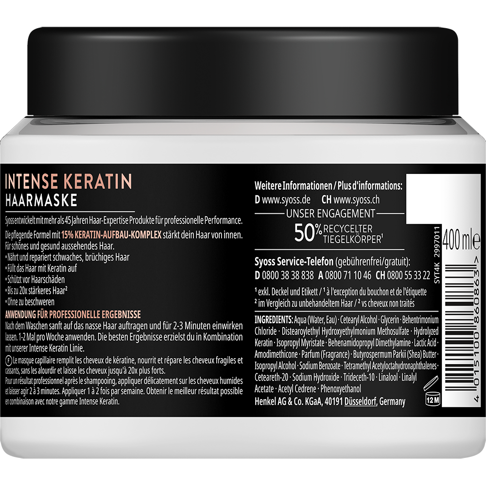 Bild: syoss Intense Keratin Haarmaske