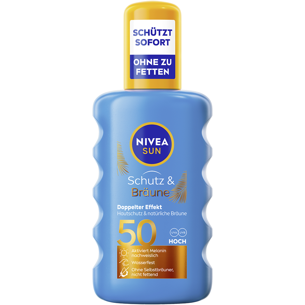 Bild: NIVEA Sun Sonnencreme Schutz und Bräune LSF 50 