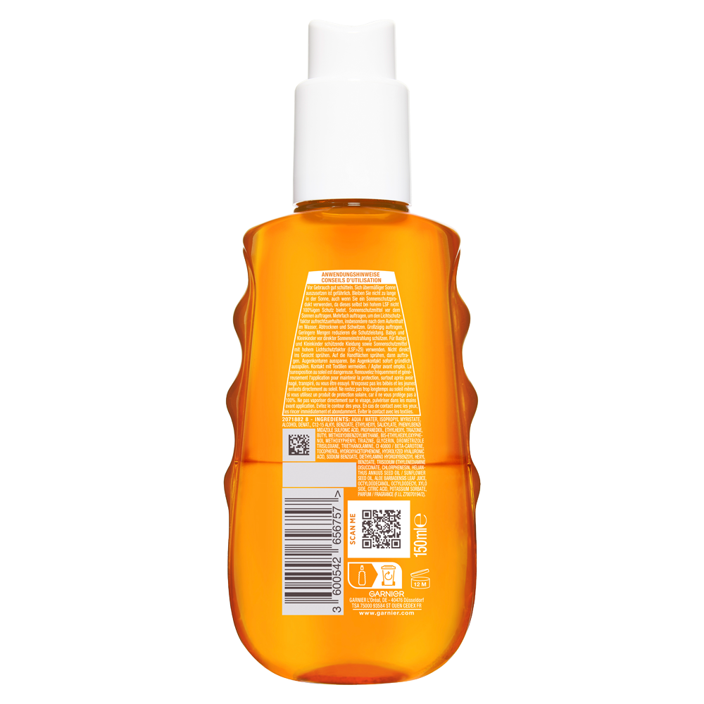 Bild: GARNIER AMBRE SOLAIRE Sensitive Expert + Hydrating UV Water LSF 50 