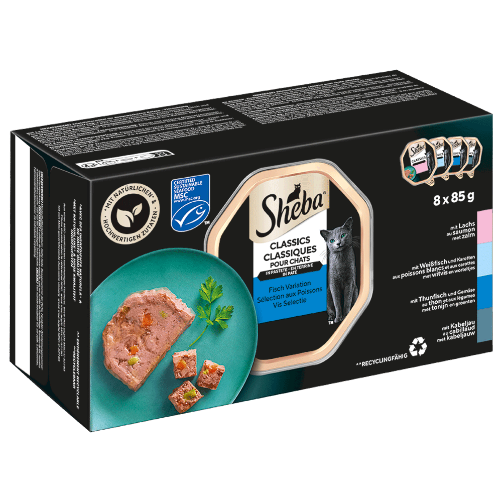 Bild: Sheba Classics in Pastete Fisch Variation