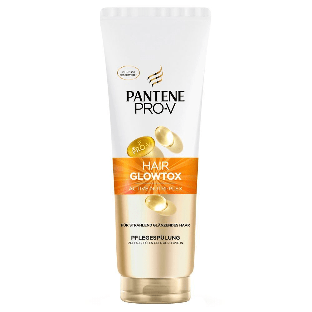 Pantene Pro-V Hair Glowtox PflegespÃ¼lung fÃ¼r strahlend glÃ¤nzendes Haar.