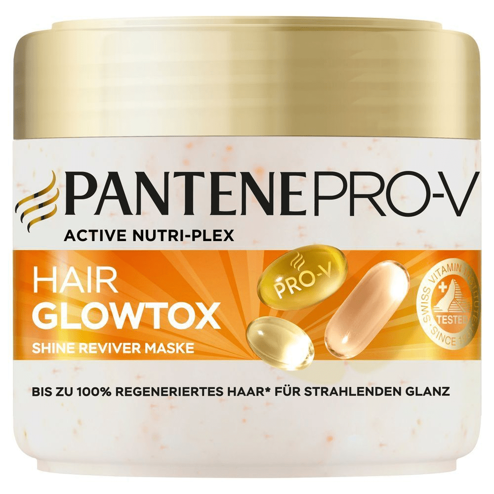 Pantene Pro-V Hair Glowtox Shine Reviver Maske fÃ¼r bis zu 100% regeneriertes Haar & Glanz.