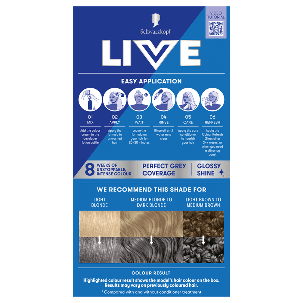 Bild: Schwarzkopf Live Intense Colourr U72 Dusty Silver Dusty Silver