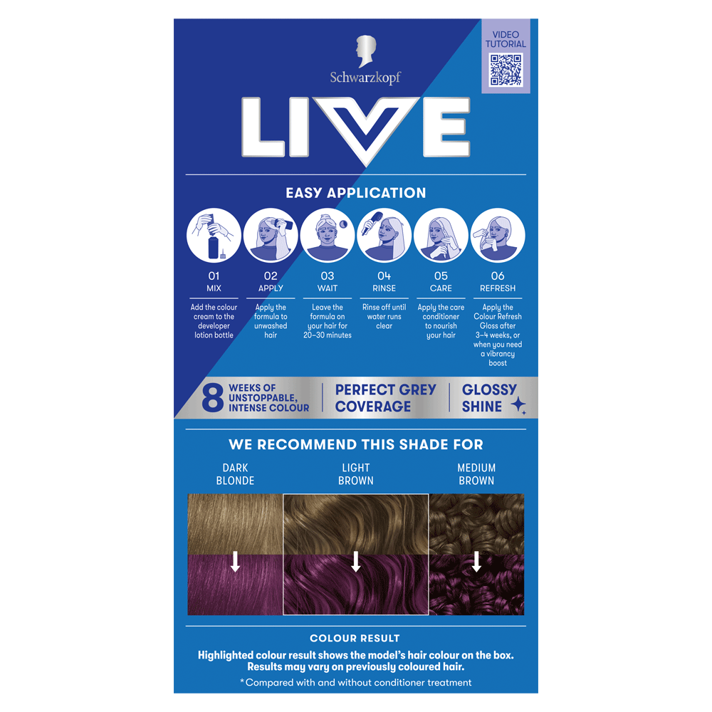 Bild: Schwarzkopf Live Intense Colour U69 Amethyst Chrome Amethyst Chrome