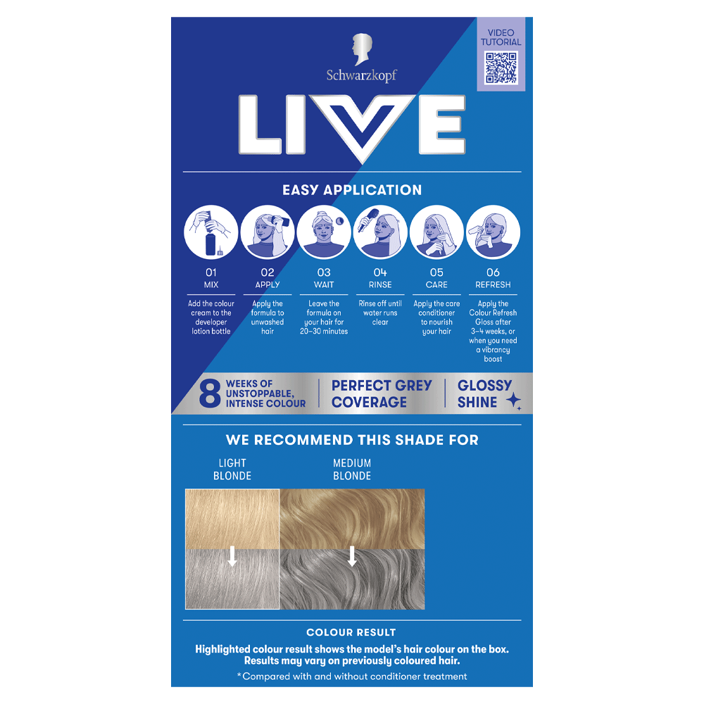 Bild: Schwarzkopf Live Intense Colour U71 Metallic Silver Level 3 Metallic Silver